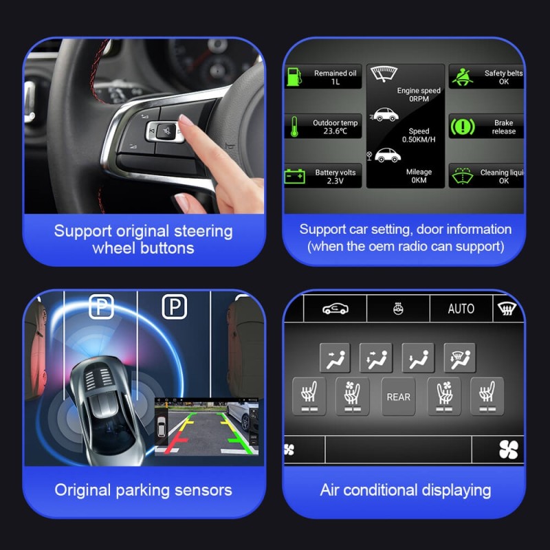 ISUDAR 2K 13.1 Inch Android 12 Car Radio head unit For Seat Ibiza 2009-2015 Kit