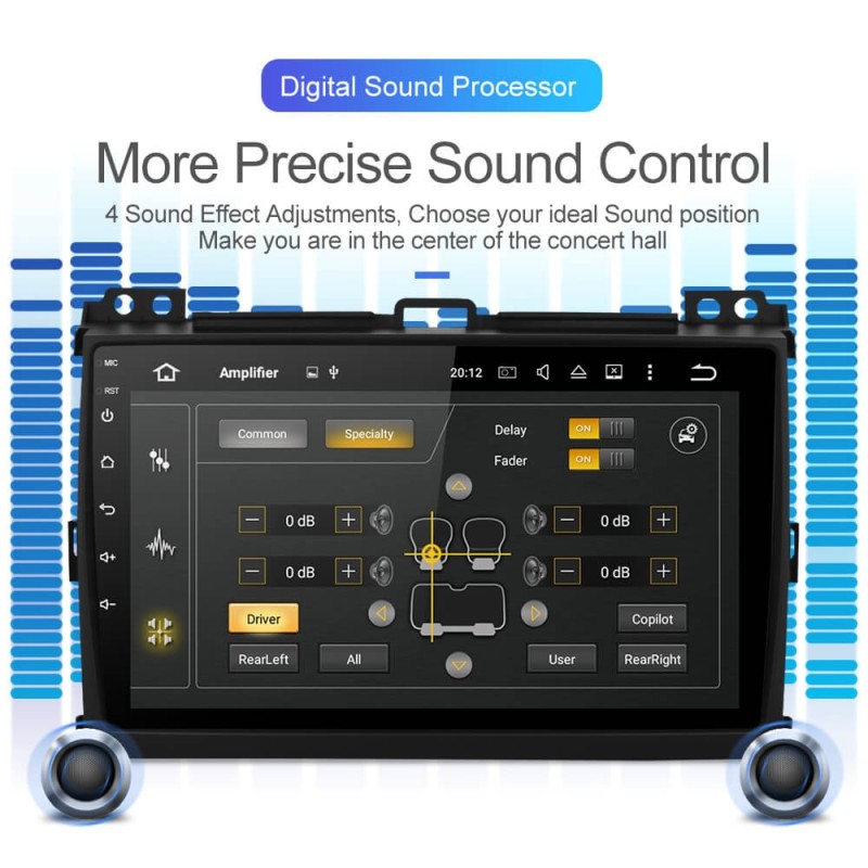 ISUDAR 1 Din Auto Radio Android 10 Octa core For Toyota/Prado 120 2004-2009