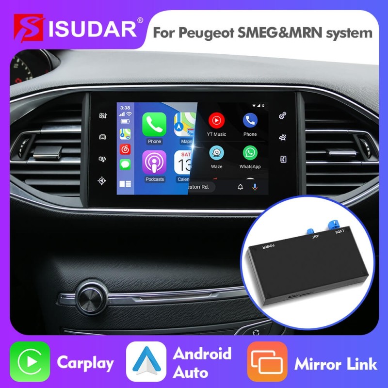Wireless Carplay Android Auto Carlink Kit For Peugeot & Citroen 308,408,C5,C6, C4,Sega,4008,5008 DS SMEG System