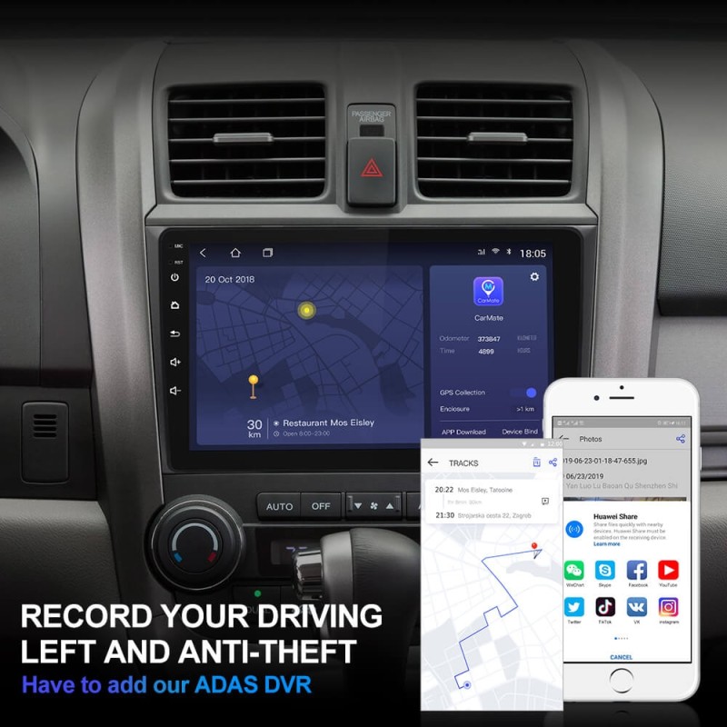 ISUDAR H53 1 Din Android Car Radio For Honda/CRV/CR-V 2006-2011