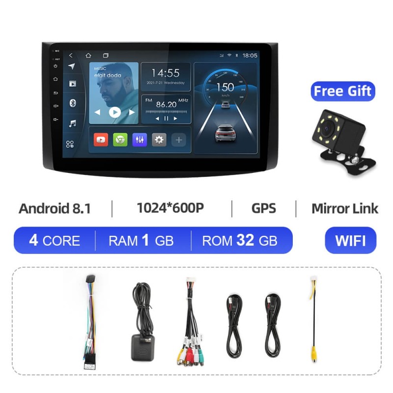 ISUDAR Stereo 1+32g For Chevrolet Aveo T250 2009-2017