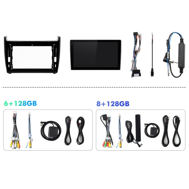 Q6 Qualcomm Android 13 For VW/Volkswagen/POLO Sedan 2009-2017 9" screen multimedia car radio DSP ADAU