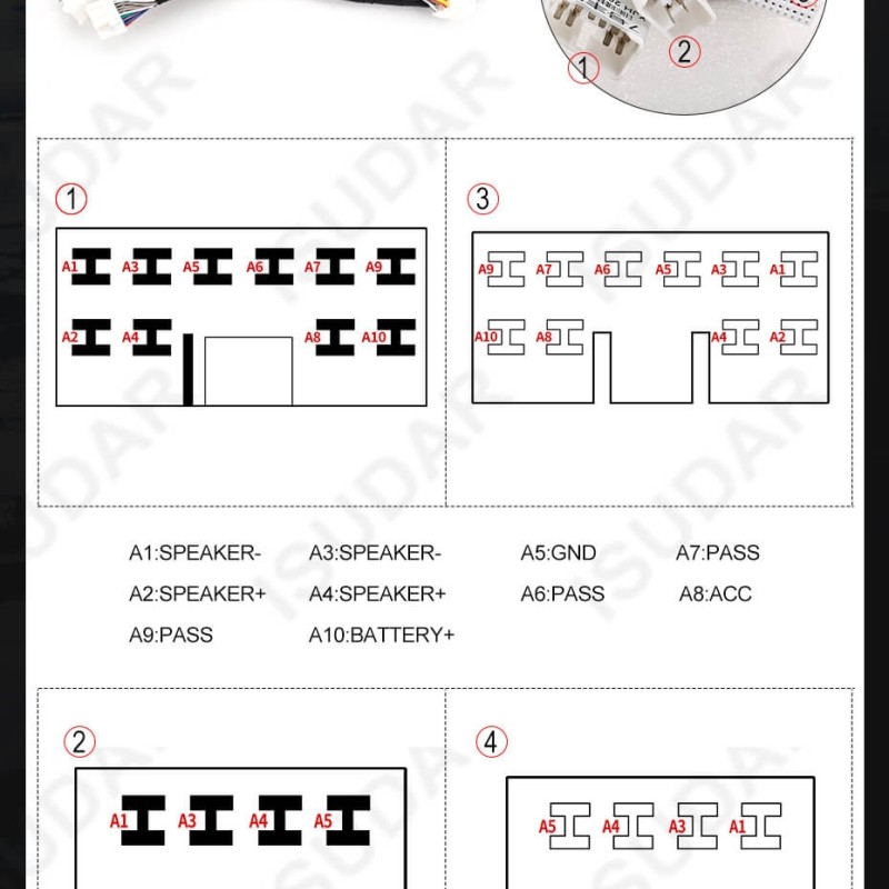 ISUDAR Car DSP DA608 Amplifier 8 Channel for Speakers Audio Sound Processor