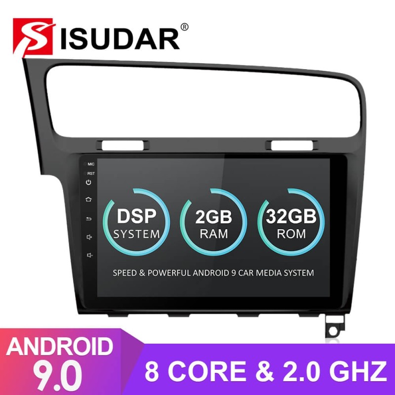 Isudar T8 1 Din Auto Radio Android 9 For VW/Volkswagen/Golf 7
