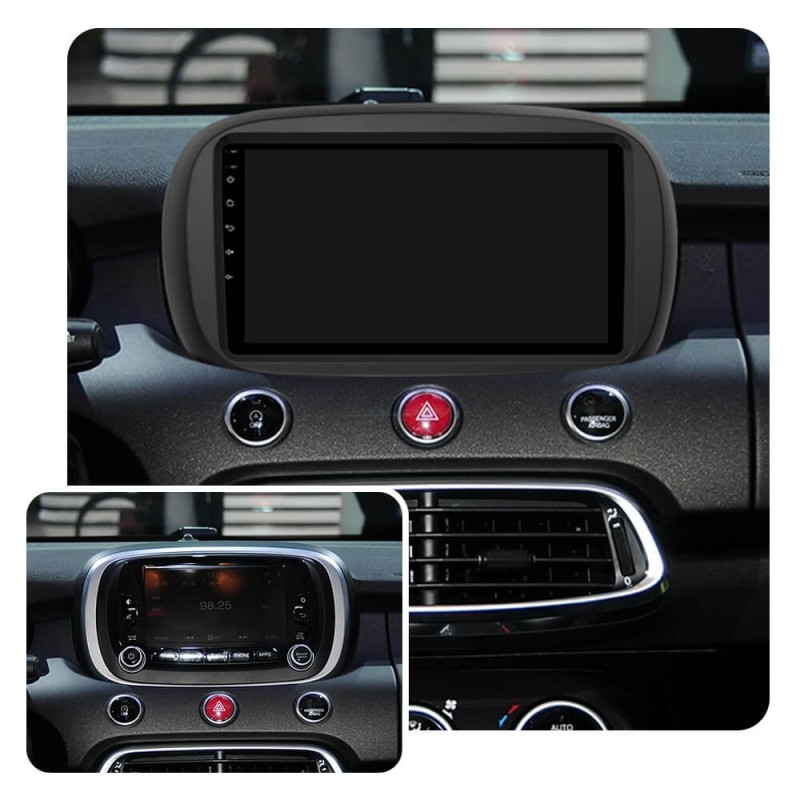 9 inch Frame Facials Panel Dashboard Car DVD frame FOR FIAT 500X 2014-2019 car stereo