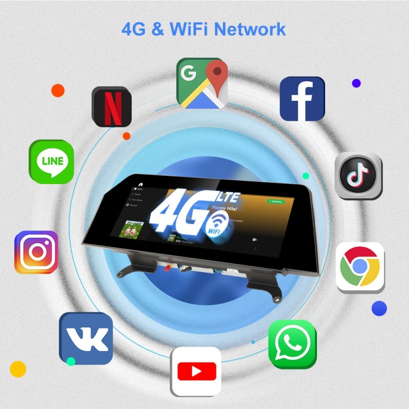 Android 11 Qualcomm Car Radio for BMW X5 E70 X6 E71 2007-2013 CCC CIC Bule Anti G-lare Screen 4G GPS Stereo Player Carplay WiFi