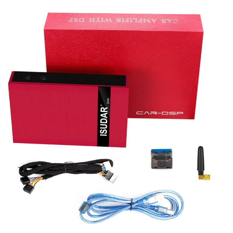 ISUDAR Plug and play DA04 Auto Stereo DSP Amplifier 4 channels input