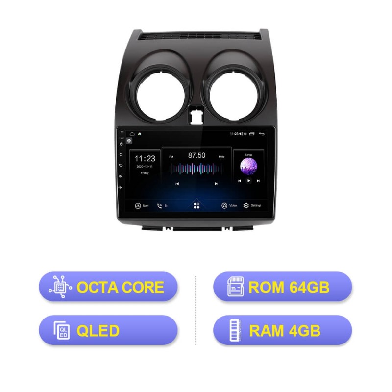 ISUDAR V72 QLED screen Car Radio For Nissan Qashqai 1 J10 2006-2013