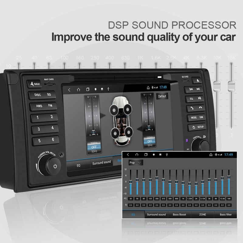 ISUDAR H53 2 Din Android Car Radio For BMW/E39/X5/E53