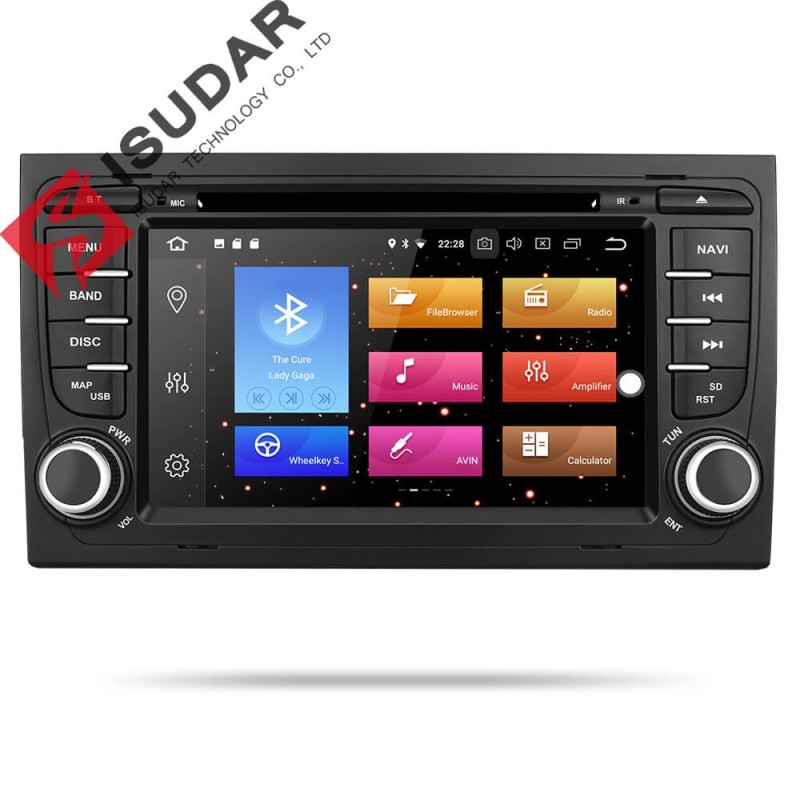 Isudar 2 Din Auto Radio Octa core Android 9 For A4/S4/Audi 2002-2008