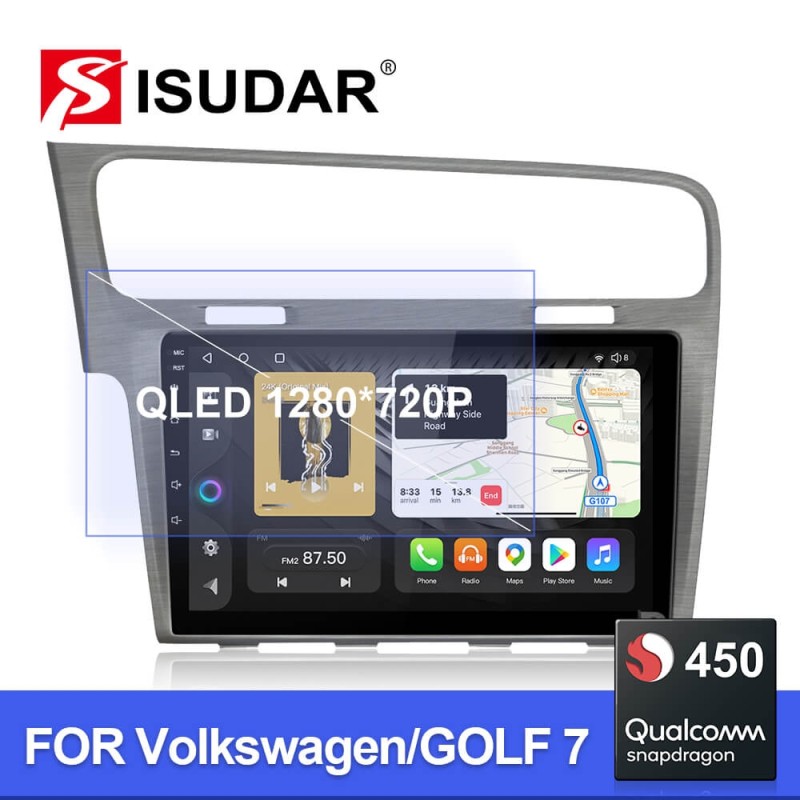 8 Core RAM 4GB GPS Qualcomm For VW/Volkswagen/Golf 7 2013-