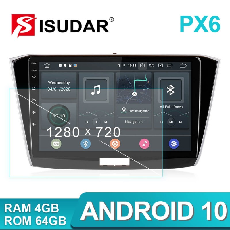 ISUDAR PX6 Android 10 Autoradio For VW Passat b8 Magotan 2015-2018