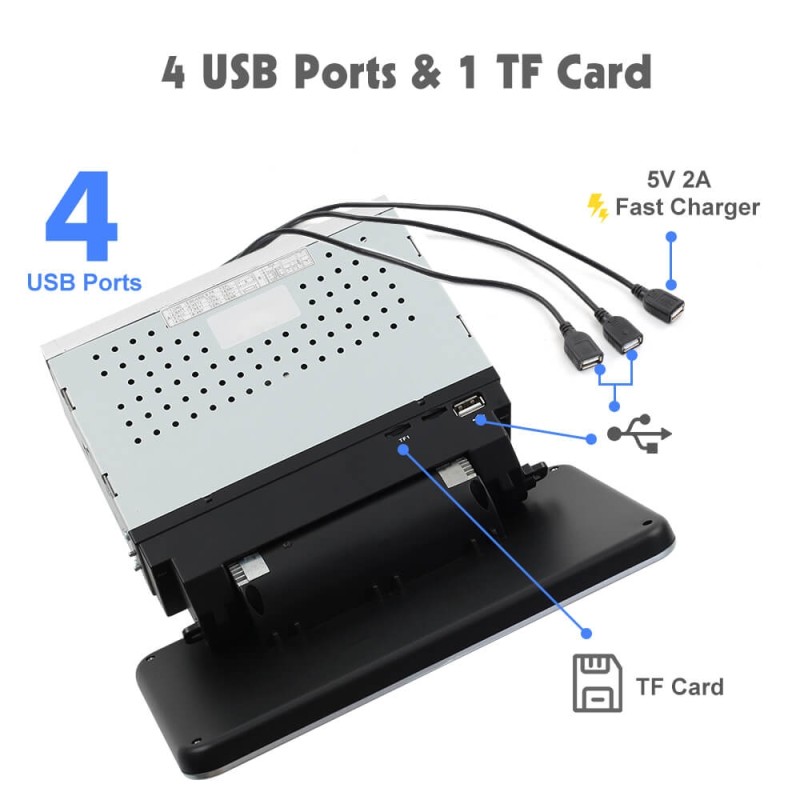 ISUDAR 1 DIN Android 10 Car Radio 8 Inch Screen Universal Car Stereo Audio Player GPS Navigation Carplay Android Auto WIFI