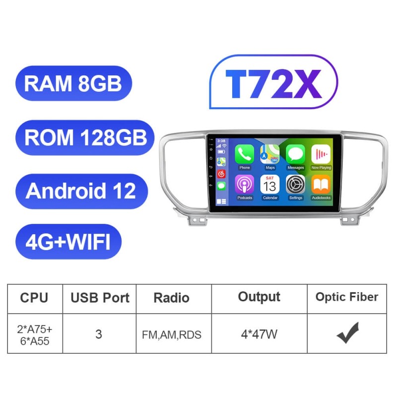ISUDAR QLED T72 For KIA Sportage 4 KX5 2016 - 2018 2019-2021 Car Radio DVD Player Carplay Navigation