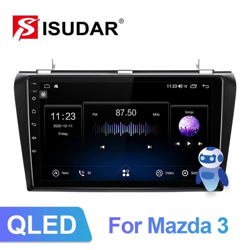 ISUDAR V72 QLED Built in carplay Android 10 Auto Radio For MAZDA 3 2004 2005 2006-2009