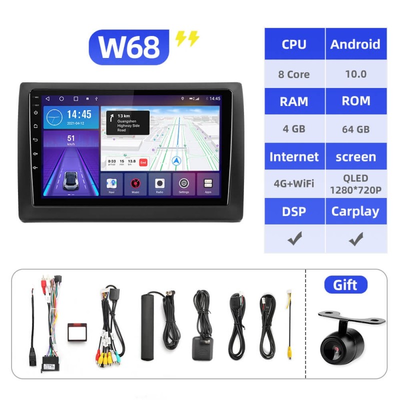 ISUDAR Android 10 T72 Car Radio For Fiat Stilo 2002-2010