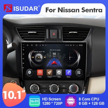 For Nissan Sentra B17 2012-2019 QLED Android 12 Car Radio DVD Player Multimedia Navigation