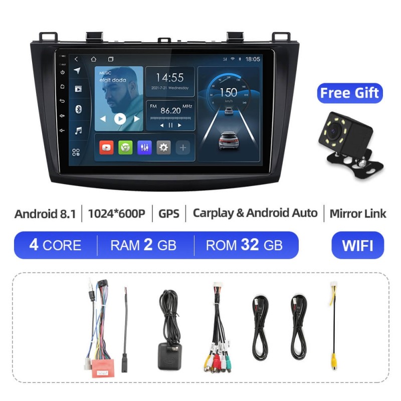 ISUDAR Android 8.1 32G Stereo For Mazda 3 2010-2013