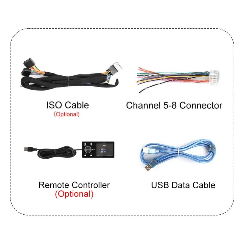 ISUDAR Car DSP DA608 Amplifier 8 Channel for Speakers Audio Sound Processor