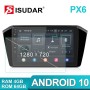Isudar Voice conrol  Car Multimedia Player 1 Din Android 10 Car Radio For VW/Volkswagen/Passat b8 Magotan 2015 2016-