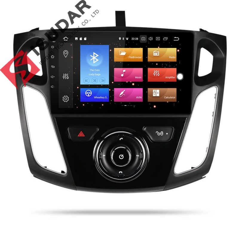 ISUDAR 1 Din Auto Radio Android 9 Octa core For Ford/Focus 3 2012-2014