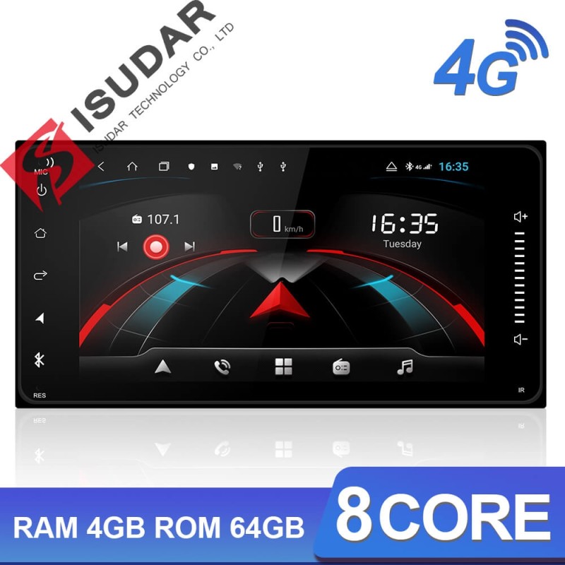 ISUDAR H53 2 Din Android Car Radio For Toyota/Corolla/Altis/RAV4/CAMRY