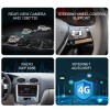 ISUDAR V57S Voice Control 2 Din Android Auto Radio For Ford/Focus 2 Mk 2 2004-2011