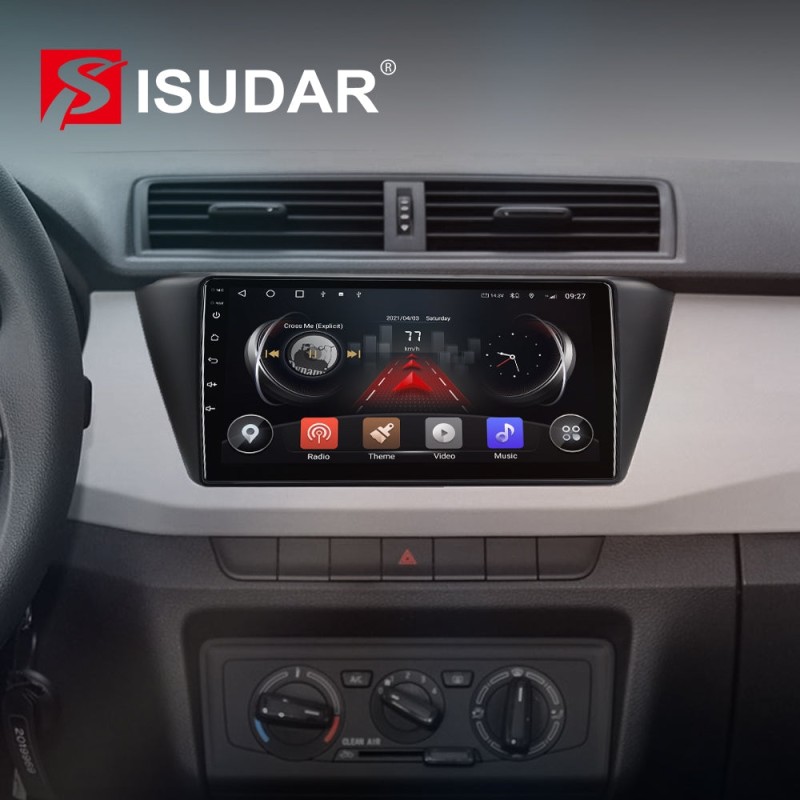 QLED RDS wireless carplay Car Radio For Skoda Fabia 2015 2016 2017 2018 2019