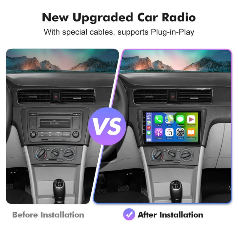 NEW! Android 13 For Volkswagen Skoda Rapid 2013-2019 2K Screen Android Auto 9” Car Radio