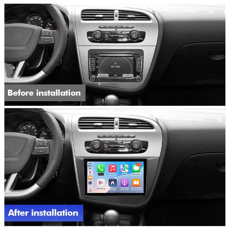 Q6 Qualcomm Android 13 For Volkswagen Seat LEON 2005-2012 9" screen multimedia car radio DSP ADAU