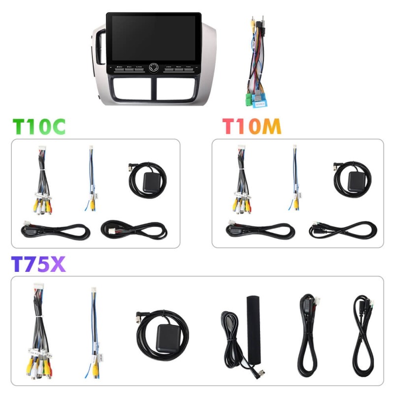 10 inch Android 14 New Design Angle Key 2.0 Touch Screen Car Radio Button Car Stereo For Honda Pilot 2005-2008