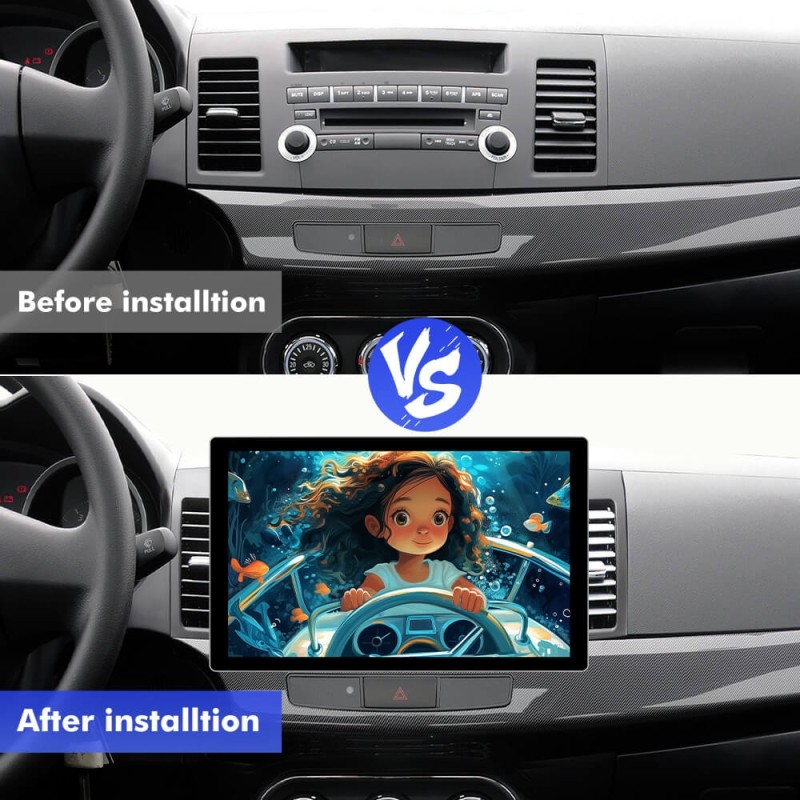 NEW! 13.1” Android 13 For MITSUBISHI LANCER 2007-2013 Car Radio HDMI Video Output