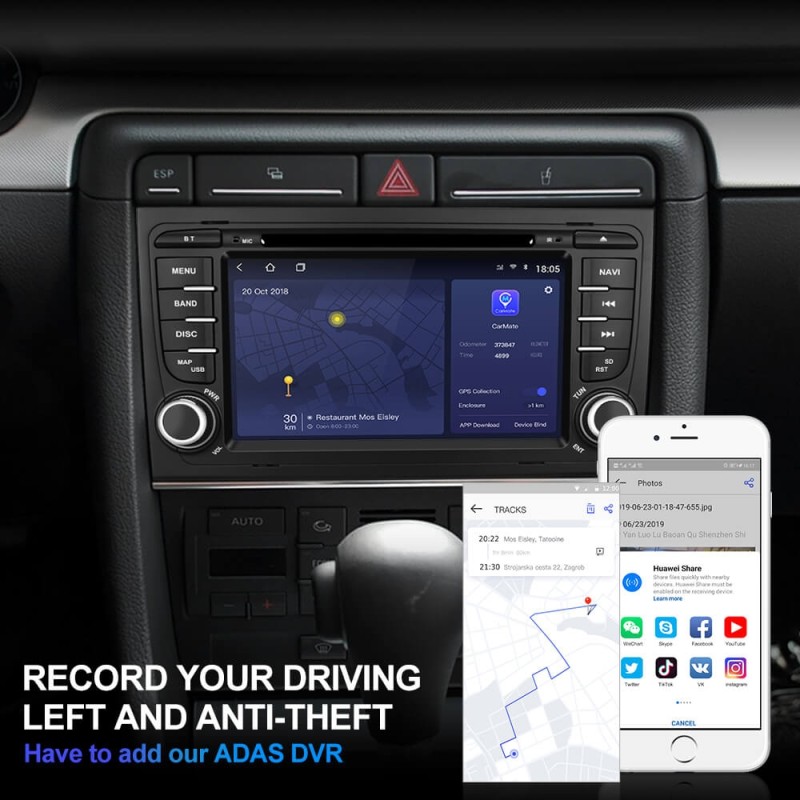 ISUDAR H53 2 Din Android Car Radio For Audi/A4/S4 2002-2008