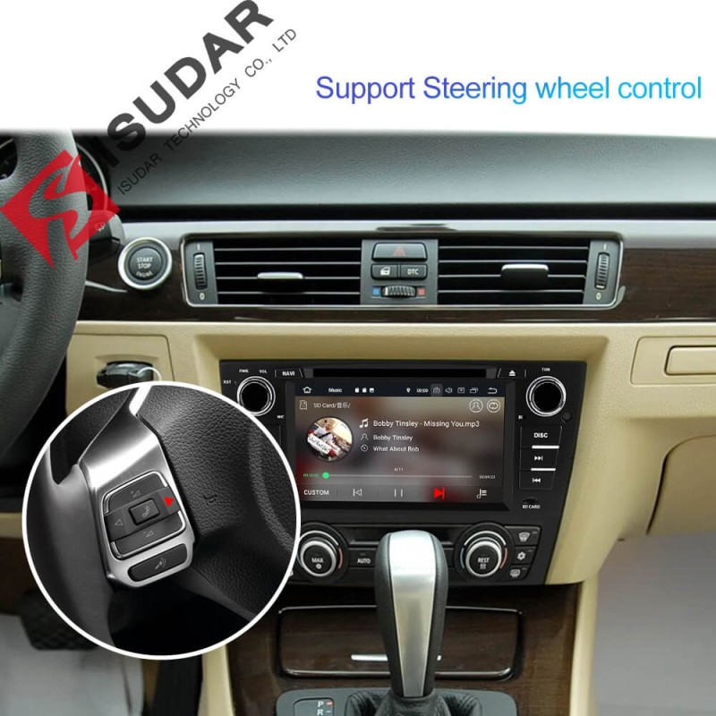 ISUDAR 2 Din Auto radio Android 9 Octa core For BMW/3 Series E90/E91/E92/E93
