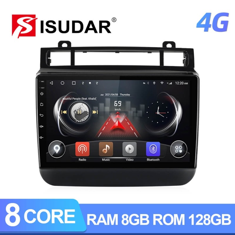 QLED screen Car Radio Multimedia For Volkswagen Touareg FL NF 2010 - 2018