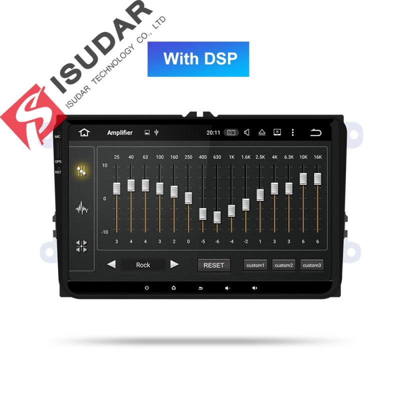 ISUDAR 1 Din Auto radio Android 10 Octa core For VW/Golf/Tiguan