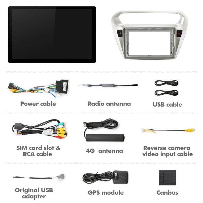 ISUDAR 2K 13.1 Inch 8 Core Android 12 Car Radio For Citroen/Elysee/Peugeot 301 2013 2014-