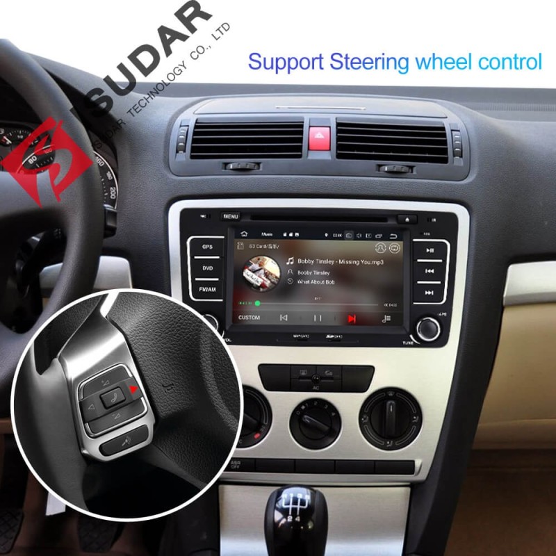 ISUDAR 2 Din Auto Radio Android 9 Octa core For SKODA/Yeti/Octavia 2009 2010 2012