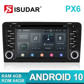 Clearance Sale！Isudar PX6 2 Din Android 10 Car Multimedia Player GPS DVD For Audi A3
