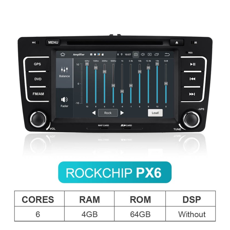 Isudar PX6 2 Din Android 10 Auto Radio For SKODA/Yeti/Octavia 2009 2010 2012