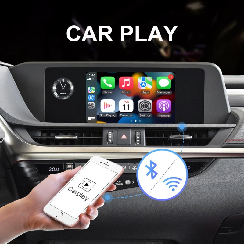 ISUDAR Carplay Module For Lexus NX UX GS RX LC LS LM ES 2017- Android Auto Wireless CarPlay Mirror Adapter Box Stereo System