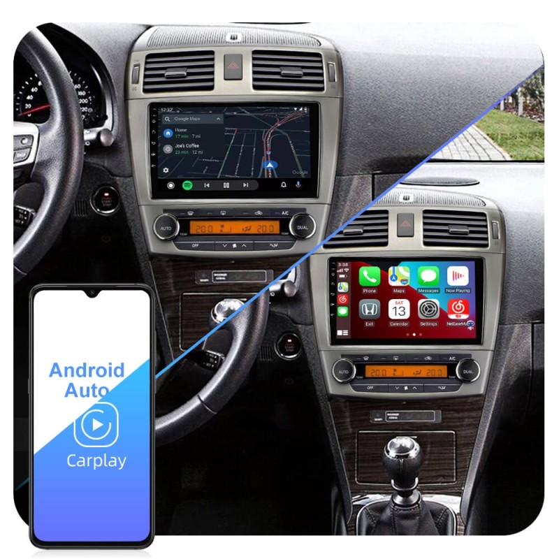 ISUDAR T72 QLED Android 10 Car Multimedia Radio For Toyota Avensis GPS Stereo System Voice Control 8 Core RAM 8G FM 4G no 2din