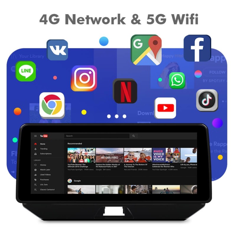 Upgrade Android 12 12.3 Inch Apple Carplay Car Stero For Toyota Harrier Venza 2021-