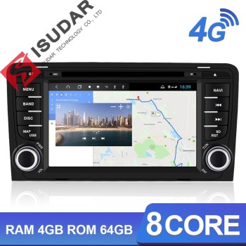 ISUDAR H53 2 Din Android Car Radio For Audi/A3/S3 2002-2013