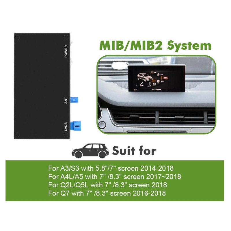 NEW! Carlinkit Wireless Apple Carplay AA Modem For Audi A5/S5/A4/A3/A1 A6 A7 A8 Q2 Q3 Q5 Q7 B9 S5