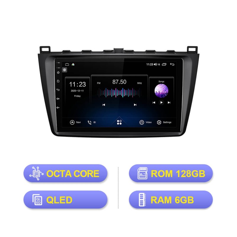 ISUDAR V72 QLED Android 10 Car Radio For Mazda 6 2 3 GH 2007-2012