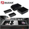 ISUDAR Storage Box for 2021-2023 Tesla Model 3 Model Y 4 Pieces Car Accessories Center Console Hidden Organizer