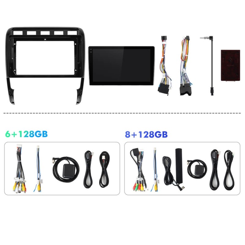 Q6 Qualcomm Android 13 For Porsche Cayenne 2003-2010 9" screen multimedia car radio DSP ADAU