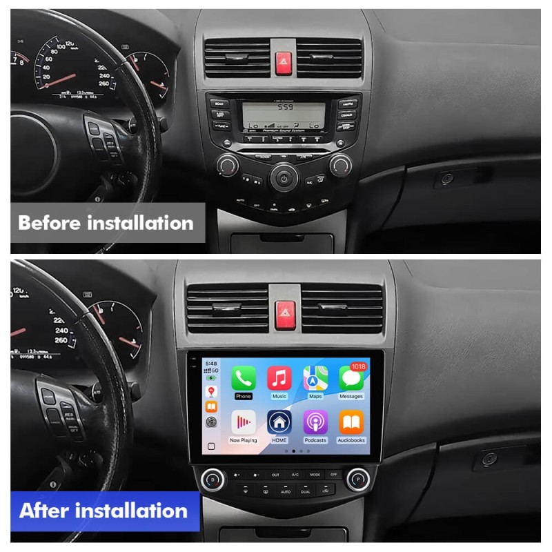 For Honda Accord 7 2003-2007 Q6 Qualcomm Android 13 10.1" screen music car radio DSP ADAU