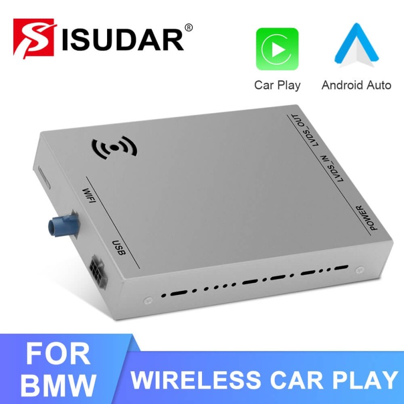 ISUDAR Upgrade original car to wireless Carplay via carplay box for BMW F30 F31 F20 F21 F10 F01 X5 E70 X3 F25